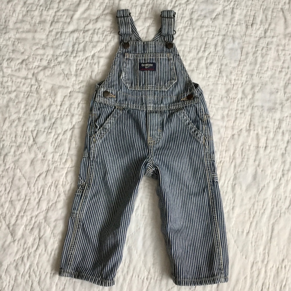 Osh Kosh B’Gosh Railroad Stripe Overalls 12 months